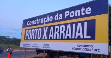 A Justiça mandou parar a obra parada da ponte em Porto Seguro